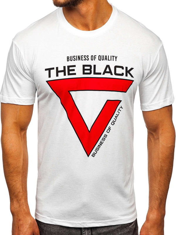 Herren T-Shirt mit Mitiv Weiß Bolf 10821