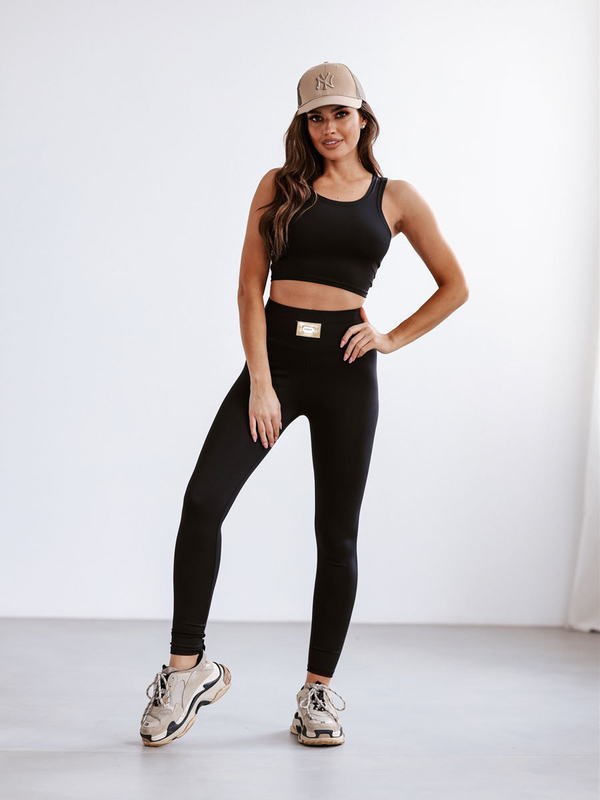 Damen Zweiteiler Sport Set Schwarz Bolf 022A