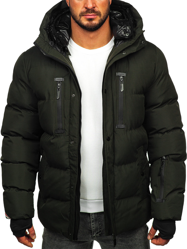 Herren Gepolsterte Winterjacke Khaki Bolf 5M771