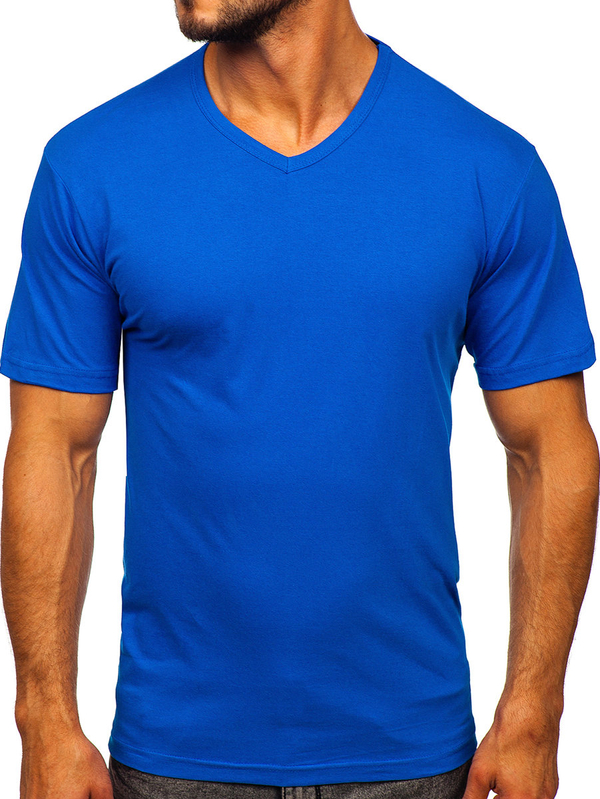 Herren T-Shirt mit V-Ausschnitt Blau Bolf 192131