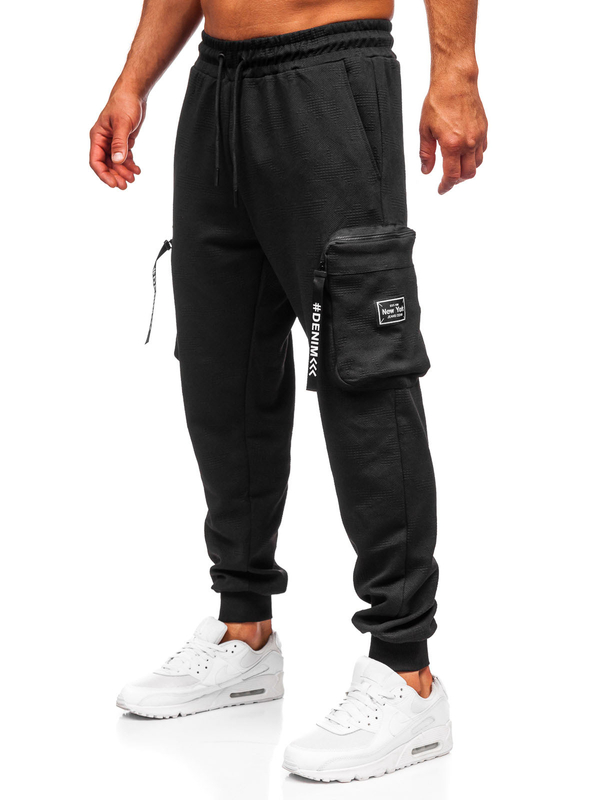 Herren Sporthose Bargohose Joggers Schwarz Bolf K18
