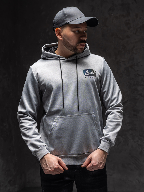 Herren Kapuzenpullover mit Motiv Grau Bolf HY971A1