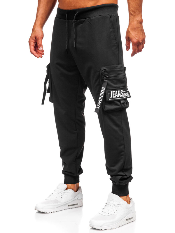 Herren Sporthose Bargohose Joggers Schwarz Bolf K21