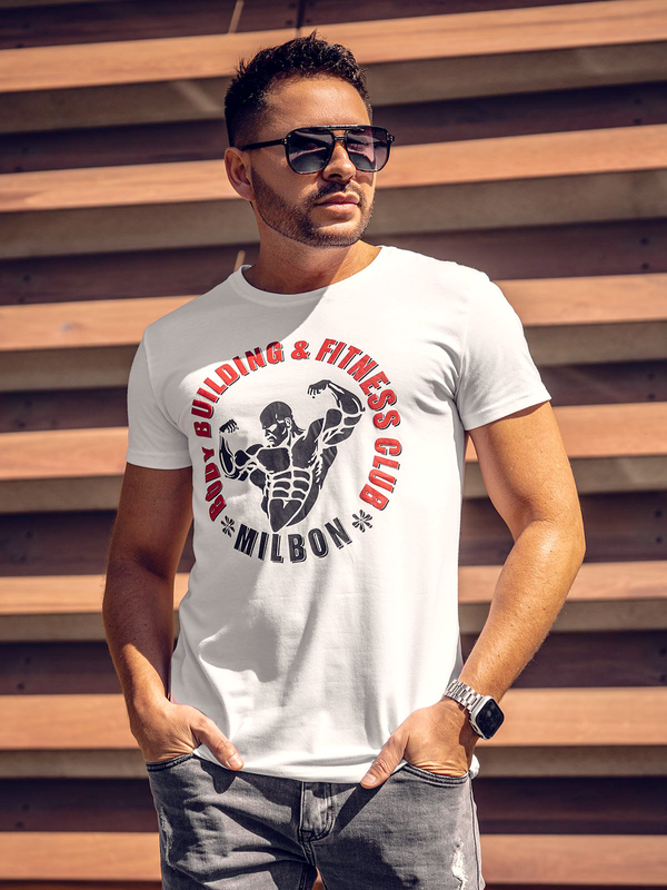 Herren T-Shirt mit Motiv Weiß Bolf Y70015A