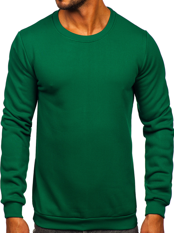 Herren Sweatshirt ohne Kapuze Grün Bolf HW3102