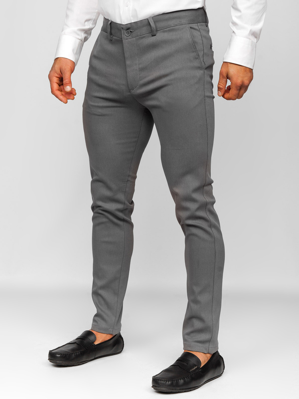 Herren Hose Chinos Grau Bolf 5000-3