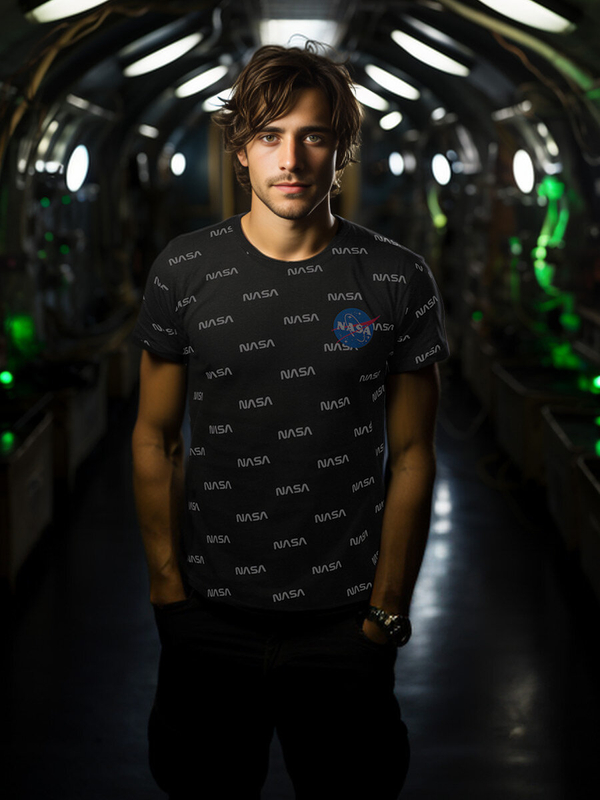 Herren T-Shirt mit Motiv Schwarz Bolf 14950A2