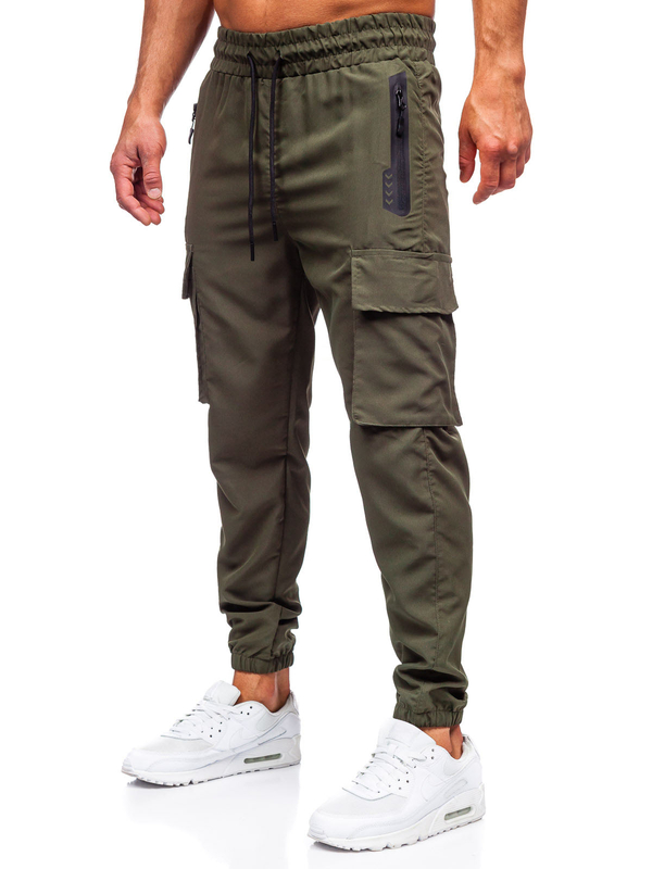 Herren Sporthose Cargohose Joggers Grün Bolf HSS297
