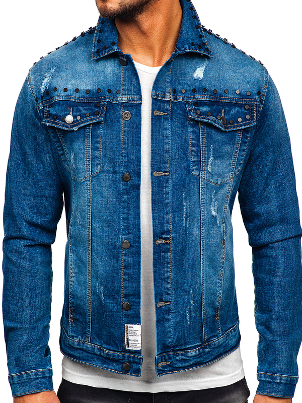 Herren Jeansjacke Blau Bolf MJ504B
