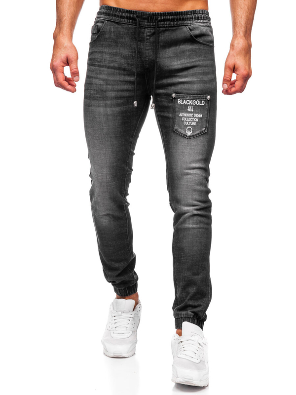 Herren Jeanshose Joggers Schwarz Bolf MP0090N