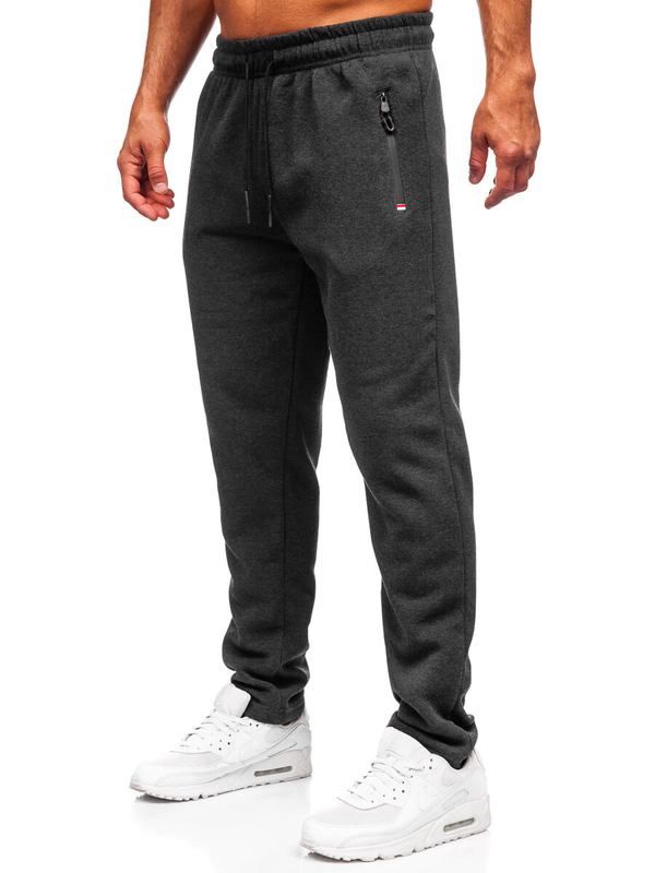 Herren Warme Sporthose Schwarzgrau Bolf JX6278