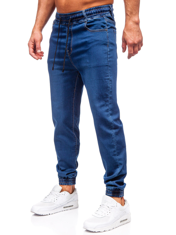 Herren Jeanshose Joggers Dunkalblau Bolf 8106