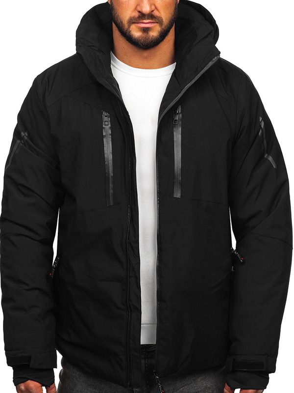Herren Winterjacke Sportjacke Skijacke Schwarz Bolf 7507