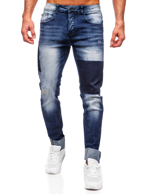 Herren Jeanshose slim fit Dunkelblau Bolf MP0144BS