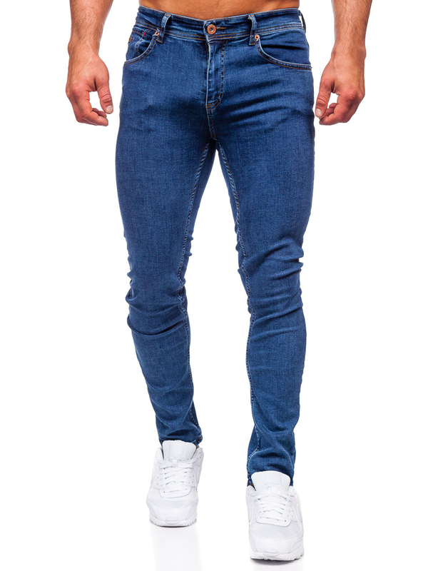 Herren Jeanshose regular fit Dunkelblau Bolf 1122