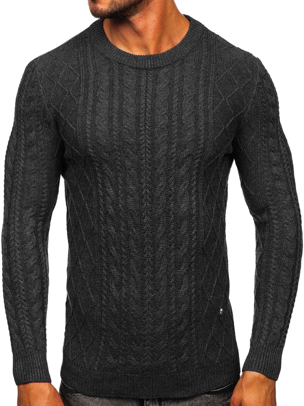 Herren Pullover Schwarzgrau Bolf MM6010