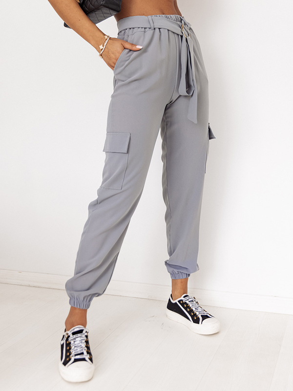 Damen Hose Joggers Cargohose Grau Bolf 8266