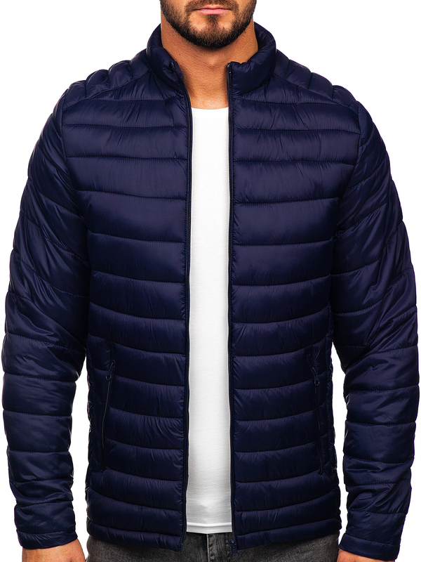 Herren Gepolsterte Übergangsjacke Dunkelblau Bolf 23M9005