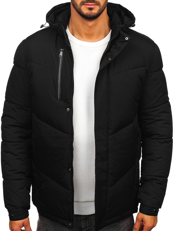 Herren Winterjacke Schwarz Bolf 31M5035