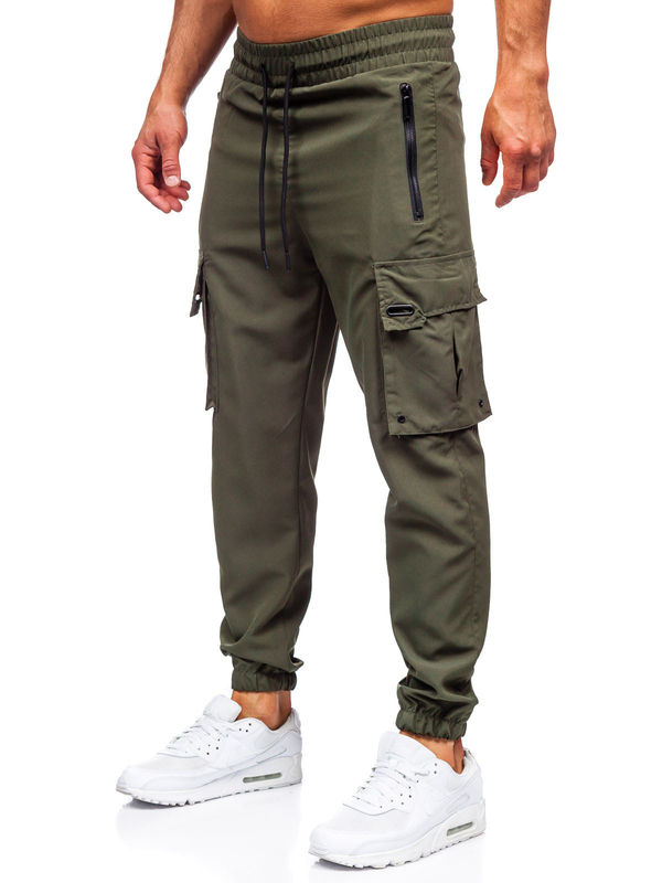 Herren Sporthose Cargohose Joggers Grün Bolf HSS298