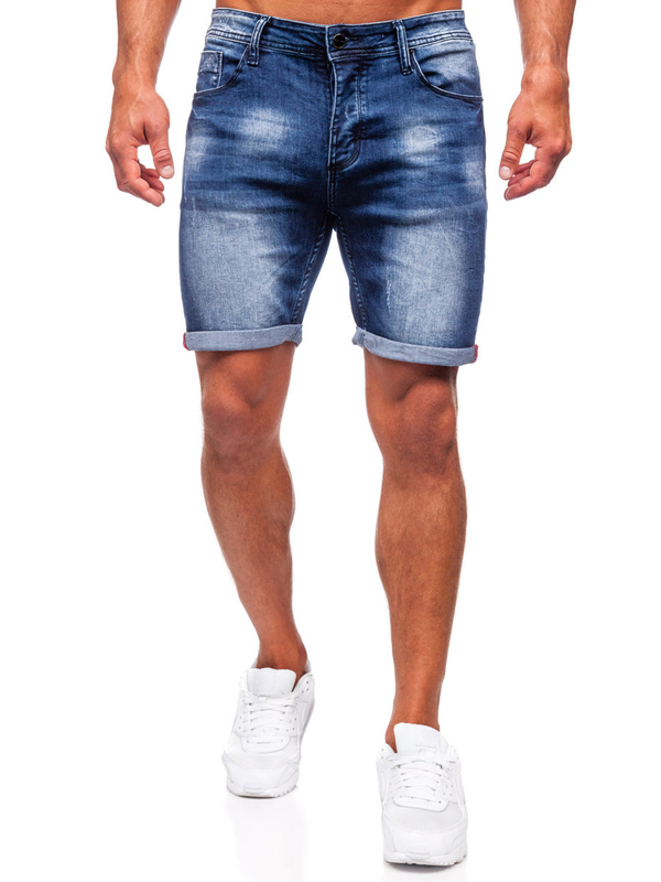Herren Kurze Hose Jeansshorts Dunkelblau męskie Bolf MP0260BS