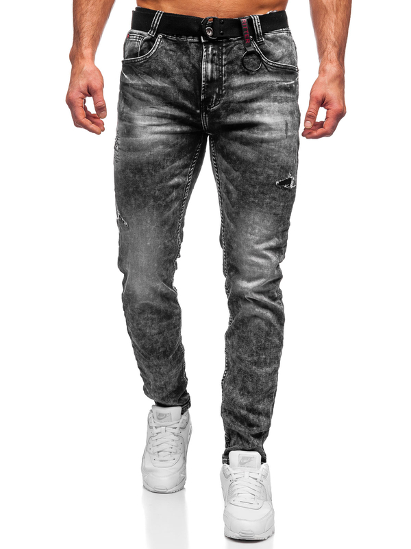 Herren Jeanshose Schwarz regular fit Bolf 30049S0