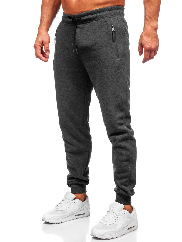 Herren Sporthose Joggers Schwarzgrau Bolf JX6205