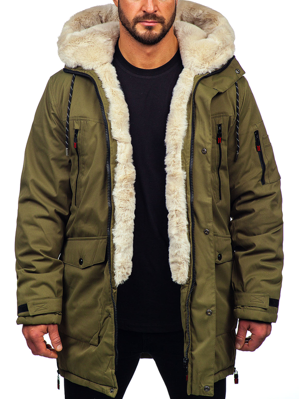 Herren Winterjacke Parka Bolf Khaki5M3123