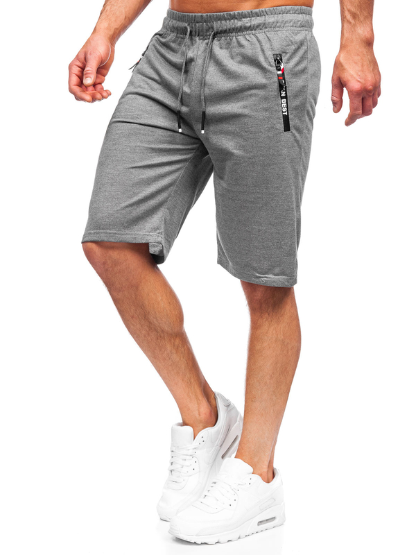 Herren Kurze Sporthose Schwarzgrau Bolf JX503
