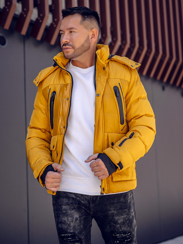 Herren Gepolsterte Winterjacke Camel Bolf 99527A