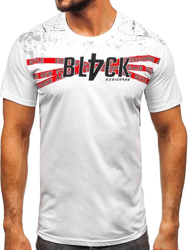 Herren Baumwoll T-Shirt Weiß Bolf 14722