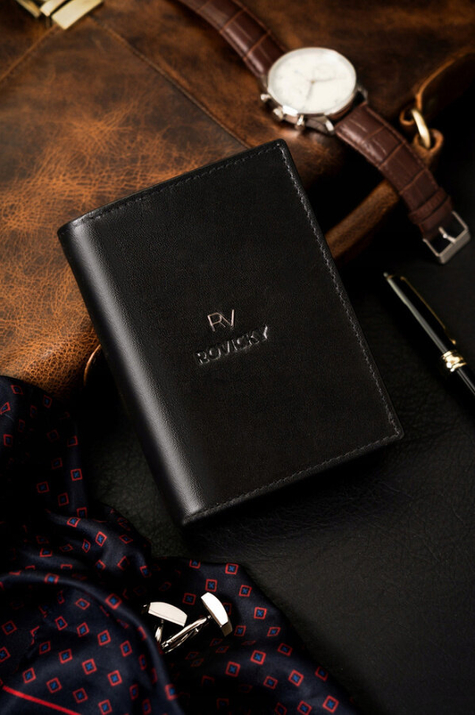 Herren Leder Geldbörse Schwarz25912