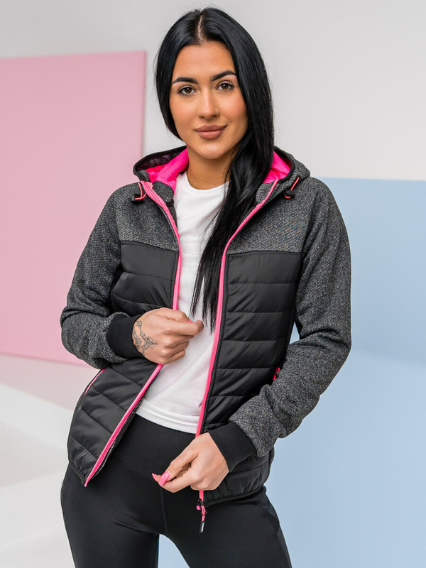 Damen Übergangsjacke Sport Jacke Schwarz Bolf KSW4002
