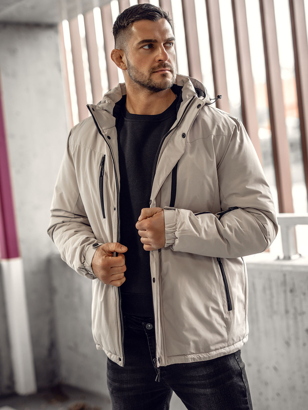 Herren Winterjacke Parka Grau Bolf 22M320A