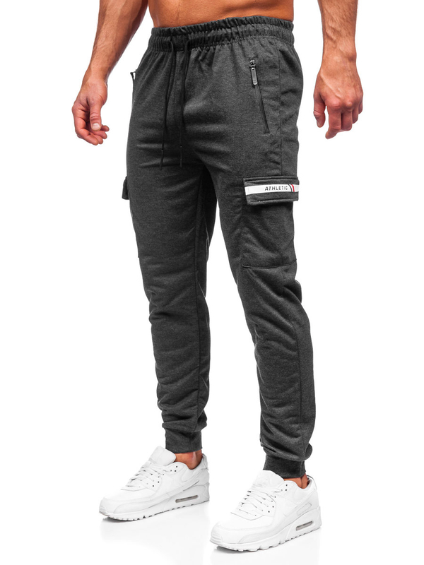 Herren Hose Cargohose Jogger Pants Schwarzgrau Bolf JX5063