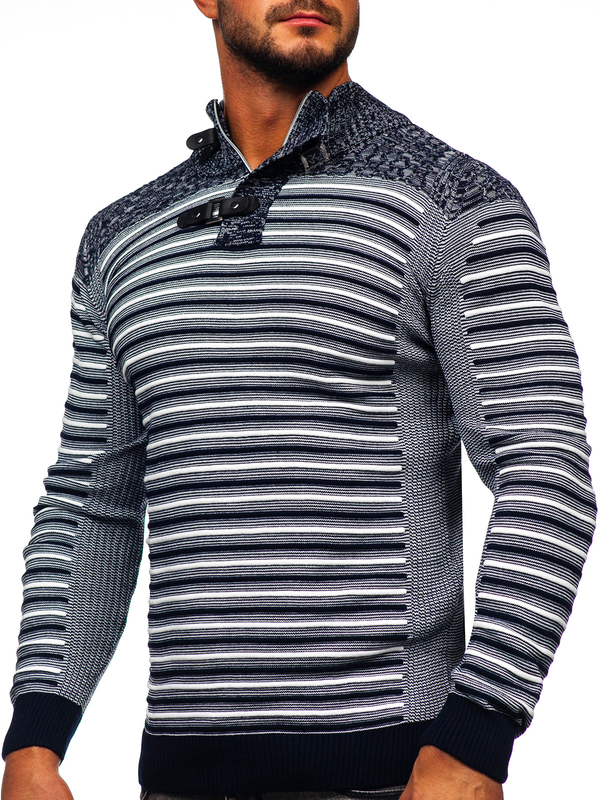 Herren Pullover mit Stehkragen Bolf 1028
