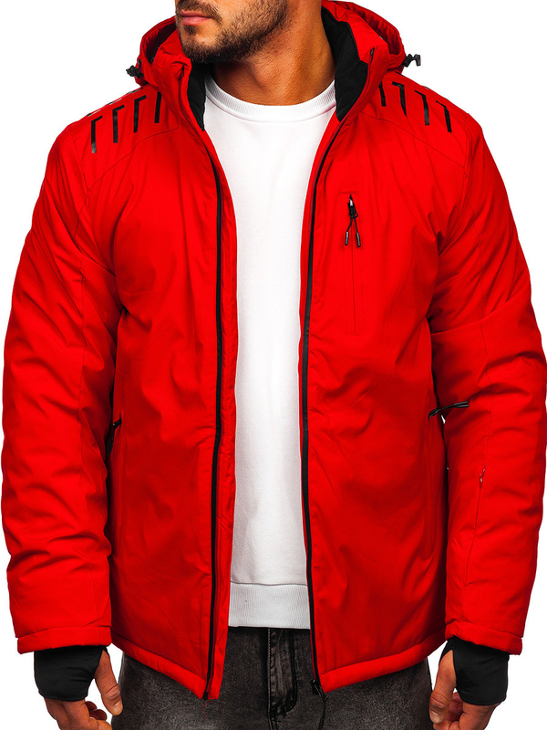 Herren Winterjacke Rot Bolf 6580