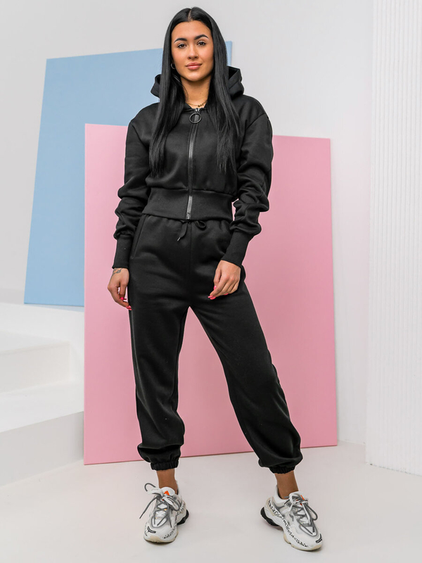 Damen Sport Set Zweiteiler Schwarz Bolf 8C79