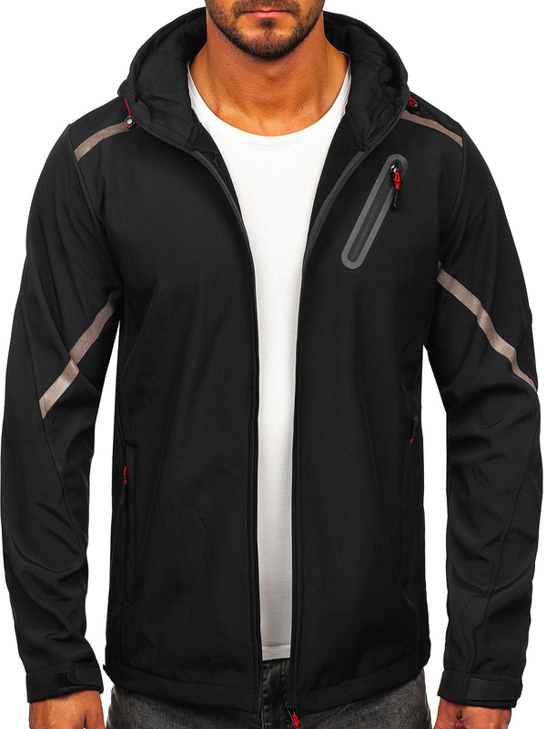 Herren Übergangsjacke Softshell Schwarz Bolf HSS037