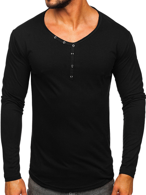 Herren Longsleeve Schwarz Bolf 5059A