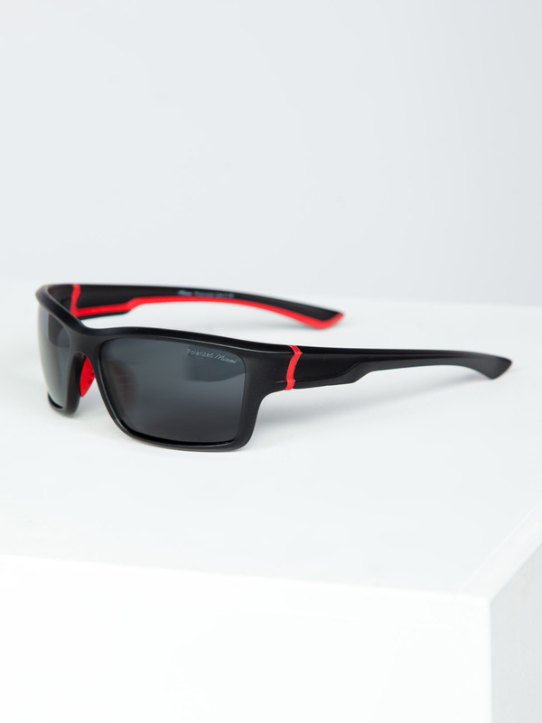 Sonnenbrille Schwarz-Rot Bolf MIAMI6