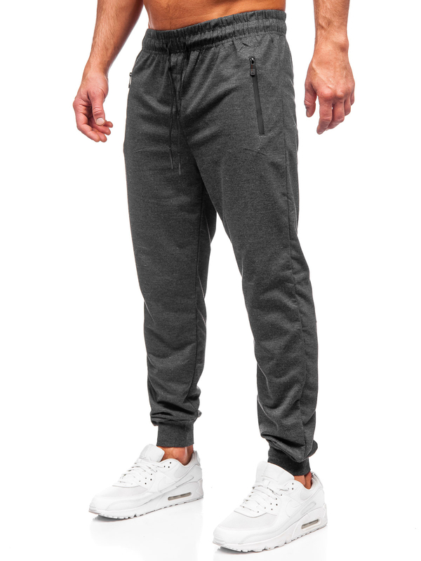 Herren Sporthose Joggers Schwarzgrau Bolf JX6109