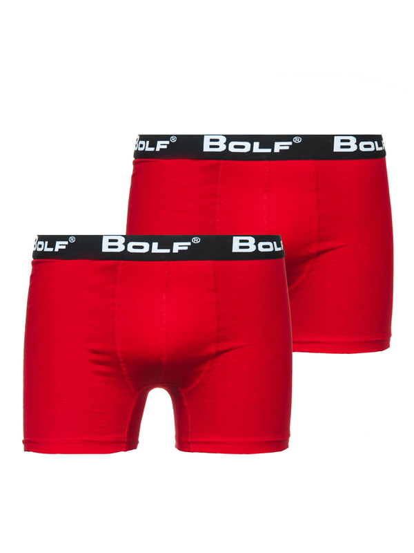 Herren Boxershorts Rot 0953-2P 2 Bolf PACK