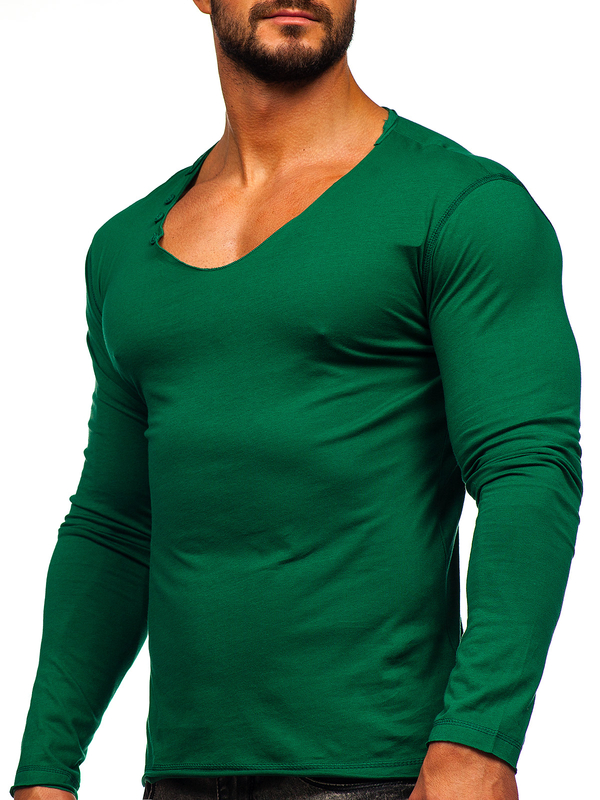Herren Longsleeve Grün Bolf 547