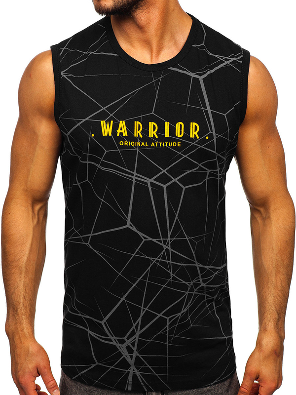 Tank Top mit Motiv Schwarz Bolf 14813