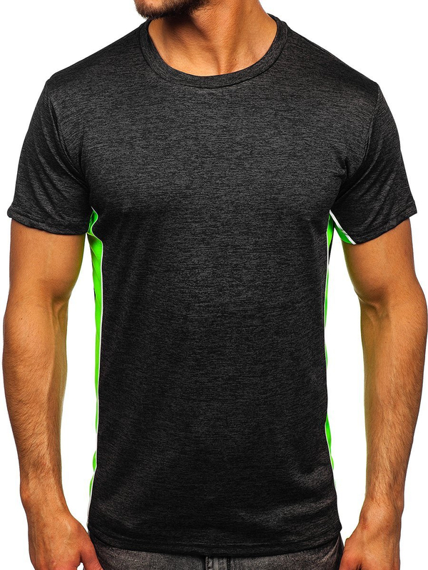 Herren T-Shirt Sportshirt Schwarz Bolf HM072