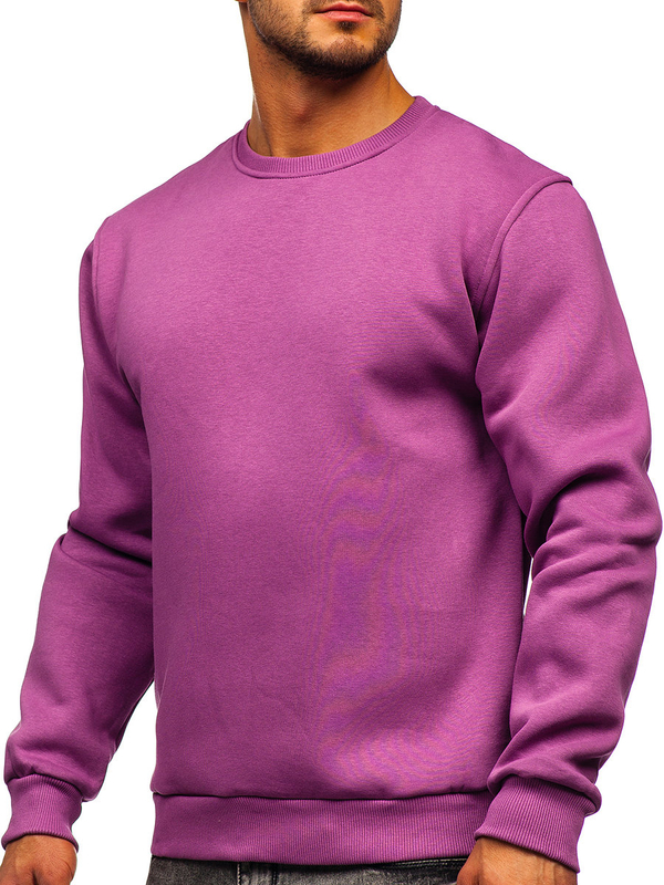 Herren Warmes Sweatshirt ohne Kapuze Violett Bolf 2001