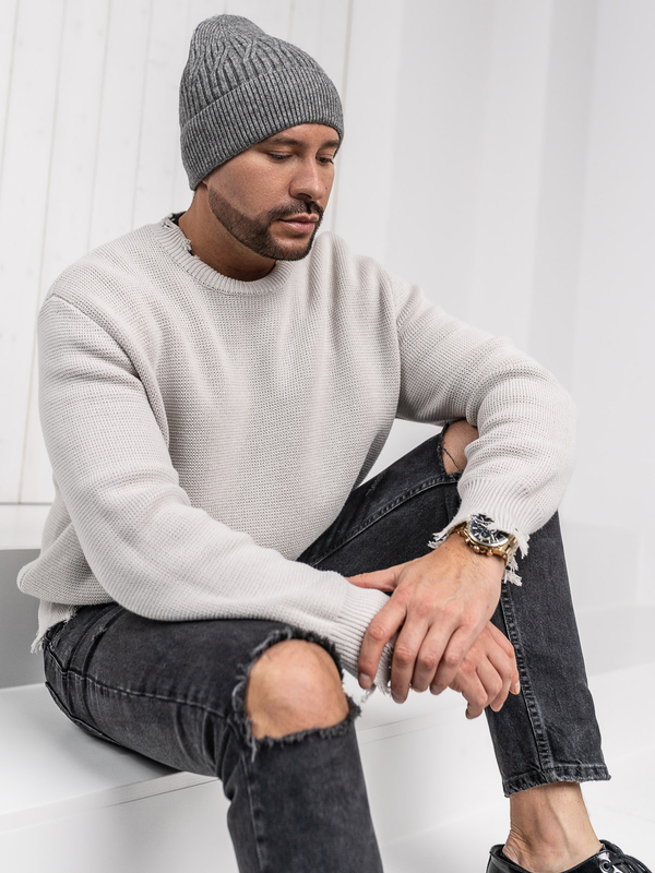 Herren Wintermütze Grau Bolf 387070