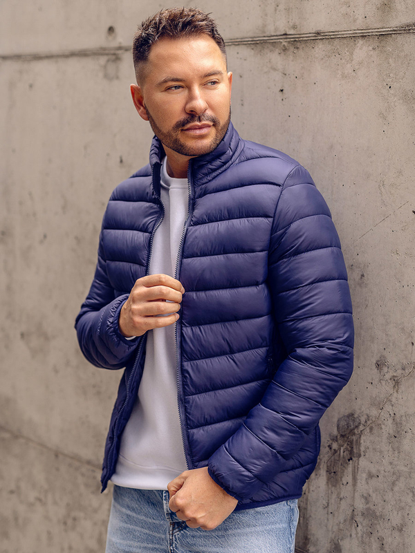 Herren Gepolsterte Übergangsjacke Dunkelblau Bolf LY33A