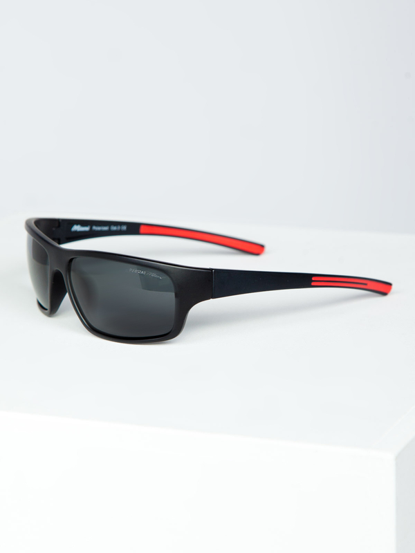 Sonnenbrille Schwarz-Rot Bolf MIAMI1